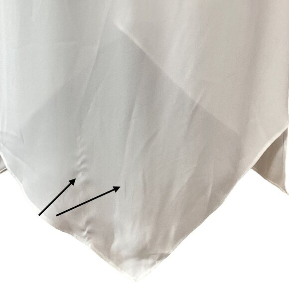 WHBM/White House Black Market Petal Back Tiered Tunic Sz XXS Crema White 254C - Picture 5 of 11